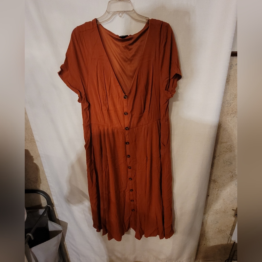 Torrid Burnt Orange Shortsleeve Dress